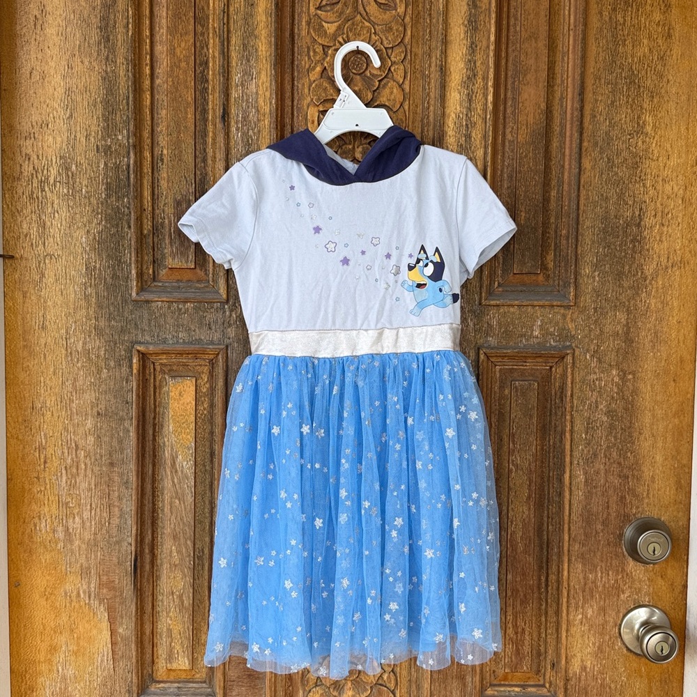 Disney Bluey Girls Dress Hoodie Tutu Outfit Size Small (6/7)